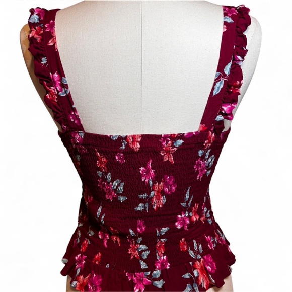 Laurel & Love | Smocked Floral Peplum Top | L - Picture 2 of 10